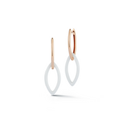 Gold Marquise Céramique Drop Earring