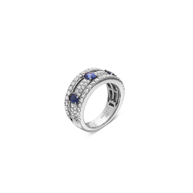 Diamond Tri-Layer Ring