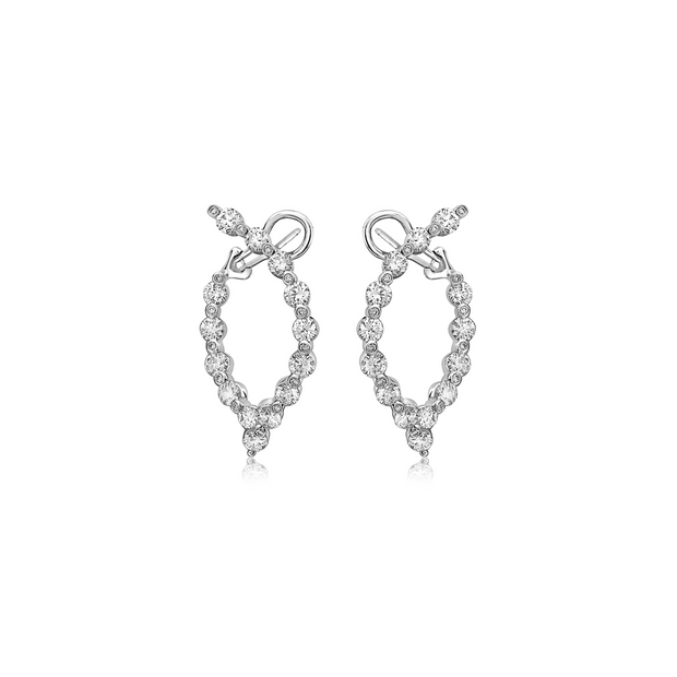 Diamond Wishbone Classic Hoop Earring